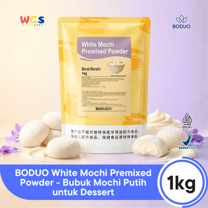 BODUO White Mochi Premixed Powder 1kg – Ready-to-Use Soft Mochi Powder for Desserts &amp; Drinks