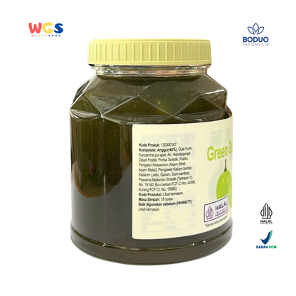 BODUO Green Grape Cubes Jam 1kg - Selai Anggur Hijau dengan Cube untuk Minuman Kekinian