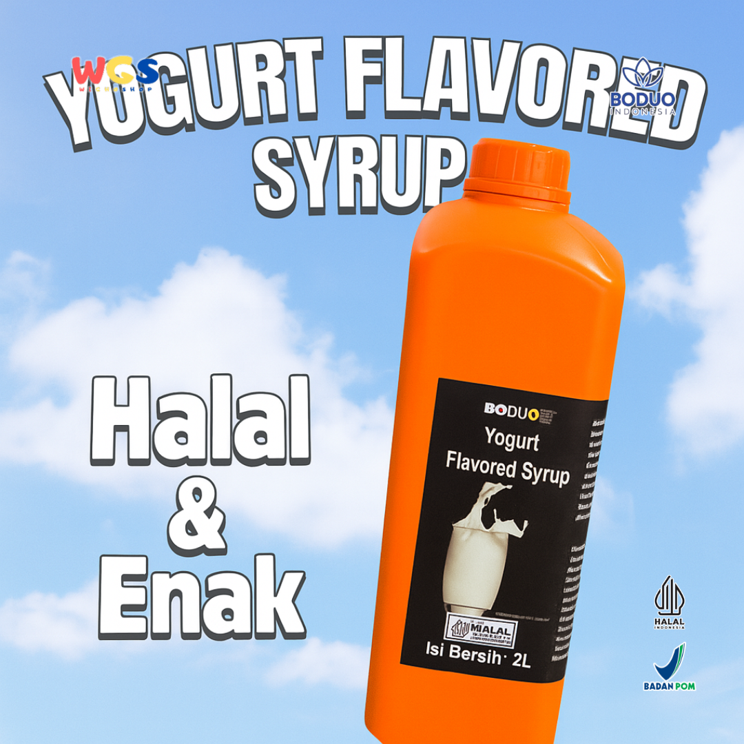 BODUO Yogurt Flavored Syrup 2L – Sirup Rasa Yogurt Premium untuk Minuman dan Dessert Kekinian