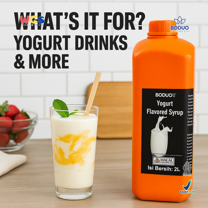 BODUO Yogurt Flavored Syrup 2L – Sirup Rasa Yogurt Premium untuk Minuman dan Dessert Kekinian