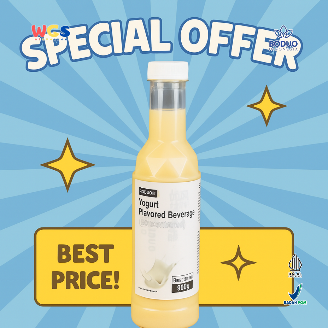 BODUO Yogurt Flavored Syrup 900g - Sirup Rasa Yogurt Creamy Segar untuk Minuman & Dessert