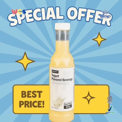 BODUO Yogurt Flavored Syrup 900g - Sirup Rasa Yogurt Creamy Segar untuk Minuman & Dessert