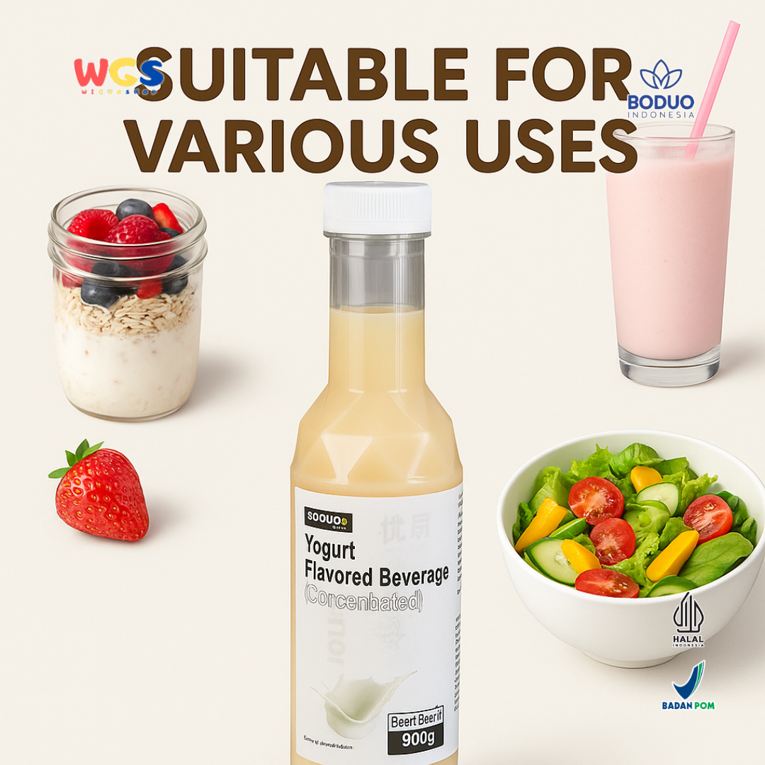 BODUO Yogurt Flavored Syrup 900g - Sirup Rasa Yogurt Creamy Segar untuk Minuman & Dessert
