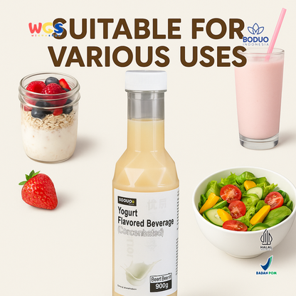 BODUO Yogurt Flavored Syrup 900g - Sirup Rasa Yogurt Creamy Segar untuk Minuman & Dessert