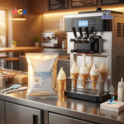 BODUO Milk Soft Serve Ice Cream Powder 1kg – Soft Ice Cream Powder with Premium Milk Flavor