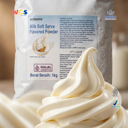 BODUO Milk Soft Serve Ice Cream Powder 1kg – Soft Ice Cream Powder with Premium Milk Flavor
