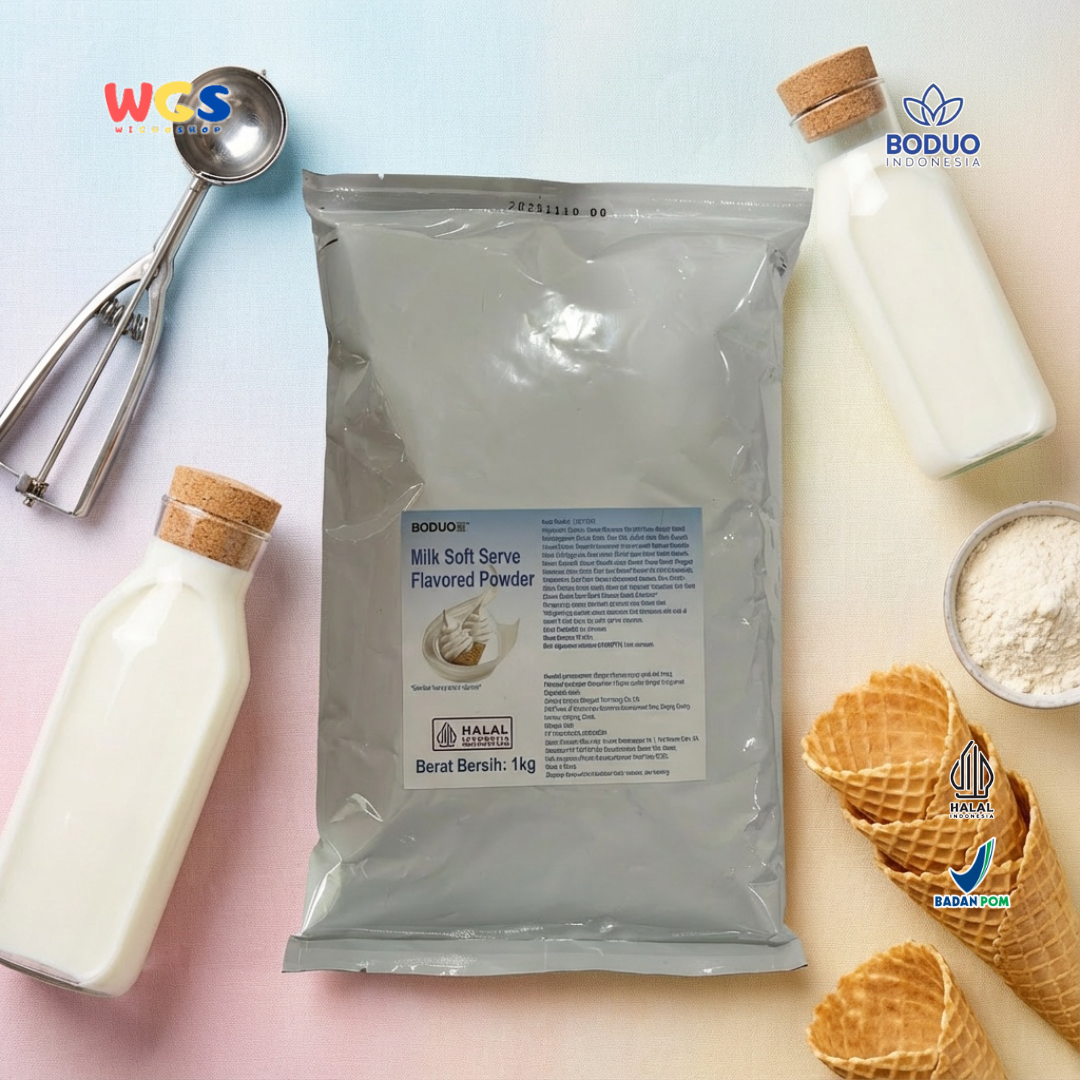 BODUO Milk Soft Serve Ice Cream Powder 1kg – Soft Ice Cream Powder with Premium Milk Flavor