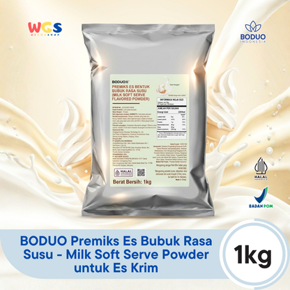 BODUO Milk Soft Serve Ice Cream Powder 1kg – Bubuk Es Krim Lembut dengan Rasa Susu Premium