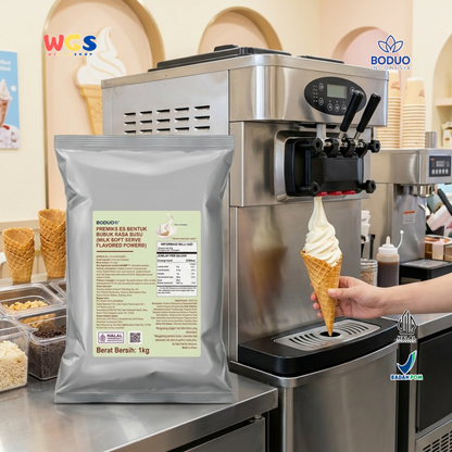 BODUO Milk Soft Serve Ice Cream Powder 1kg – Bubuk Es Krim Lembut dengan Rasa Susu Premium