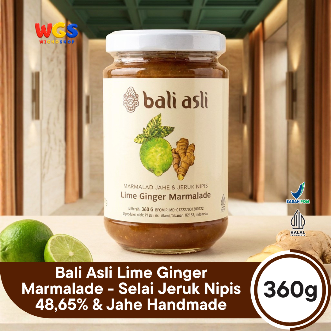 Bali Asli Lime Ginger Marmalade 360g - Selai Jeruk Nipis 48,65% & Jahe Handmade