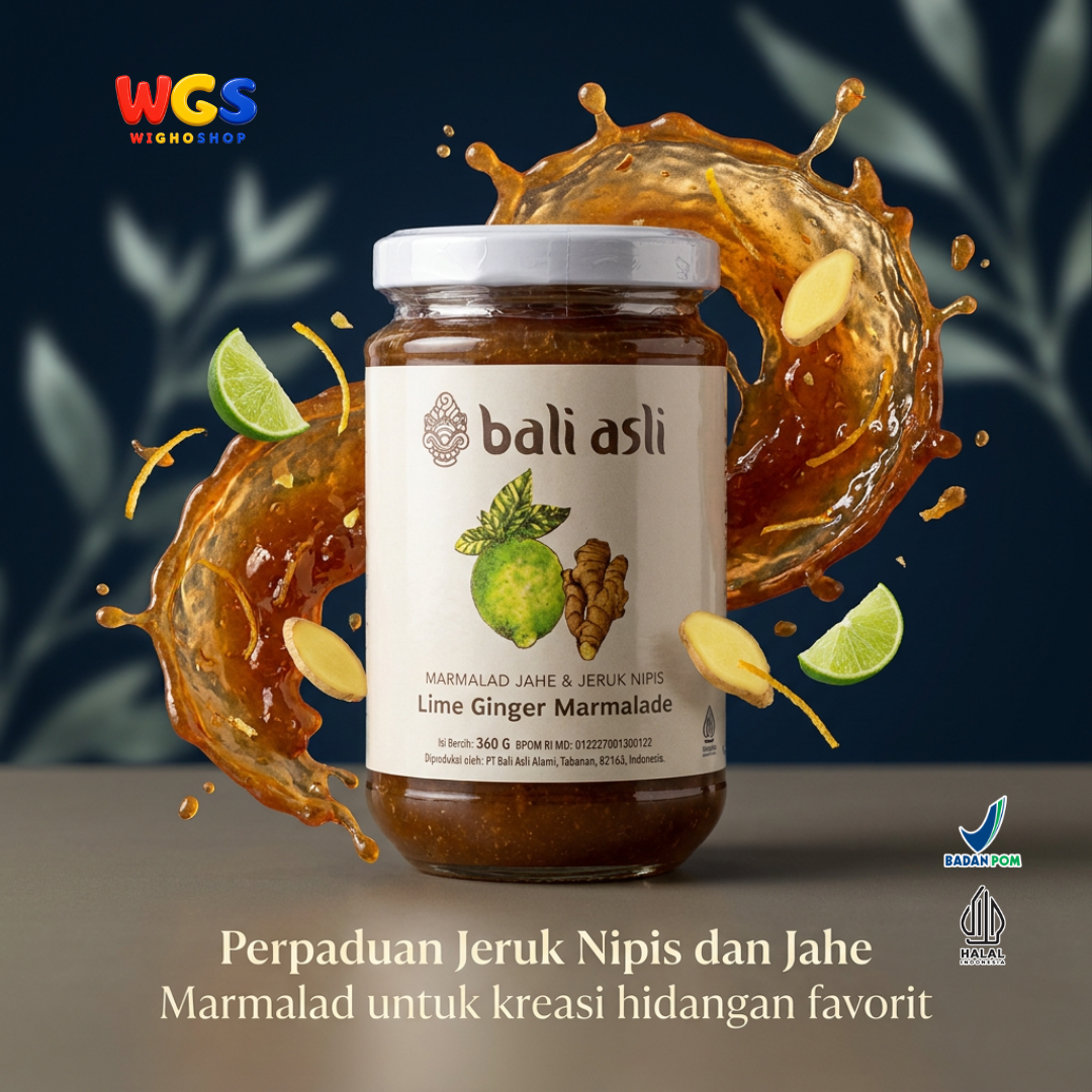 Bali Asli Lime Ginger Marmalade 360g - Selai Jeruk Nipis 48,65% & Jahe Handmade