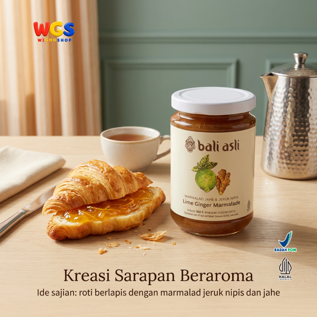 Bali Asli Lime Ginger Marmalade 360g - Selai Jeruk Nipis 48,65% & Jahe Handmade