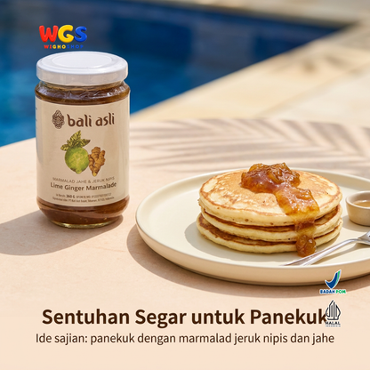 Bali Asli Lime Ginger Marmalade 360g - Selai Jeruk Nipis 48,65% & Jahe Handmade