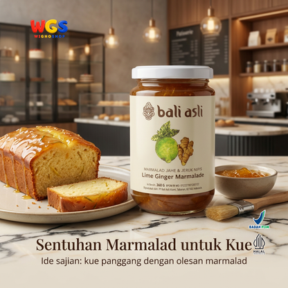 Bali Asli Lime Ginger Marmalade 360g - Selai Jeruk Nipis 48,65% & Jahe Handmade