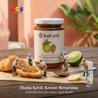 Bali Asli Lime Ginger Marmalade 360g - Selai Jeruk Nipis 48,65% & Jahe Handmade