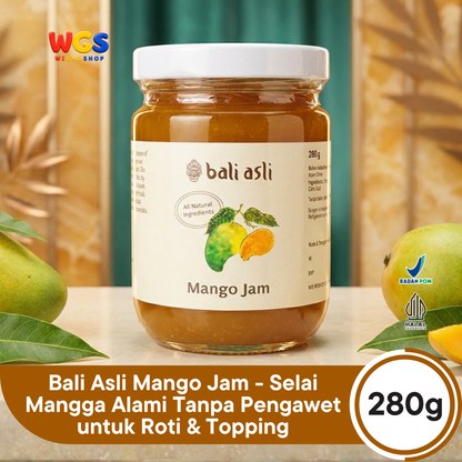 Bali Asli Mango Jam 280g - Selai Mangga Alami Tanpa Pengawet untuk Roti & Topping