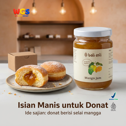Bali Asli Mango Jam 280g - Selai Mangga Alami Tanpa Pengawet untuk Roti & Topping