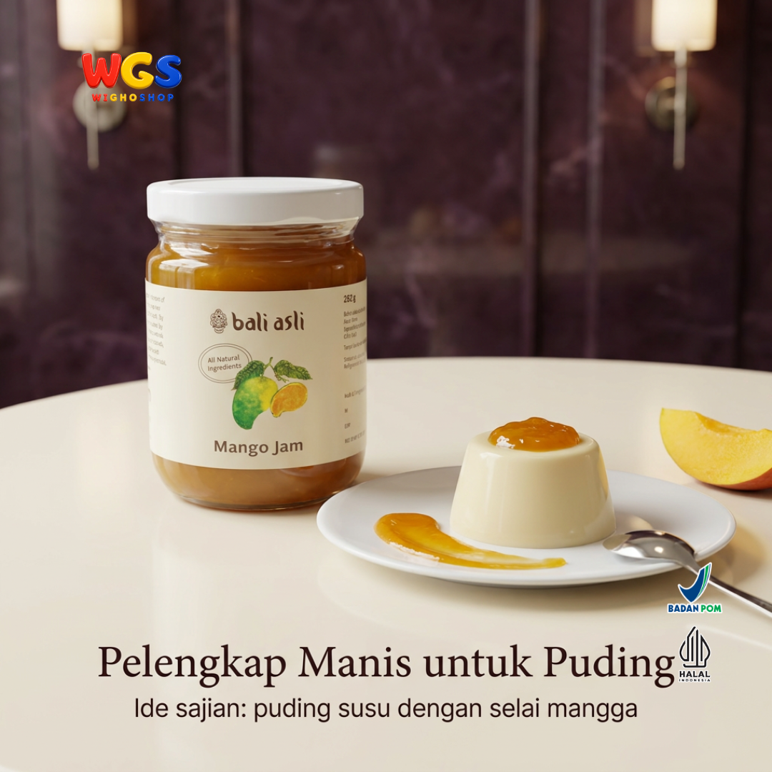 Bali Asli Mango Jam 280g - Selai Mangga Alami Tanpa Pengawet untuk Roti & Topping