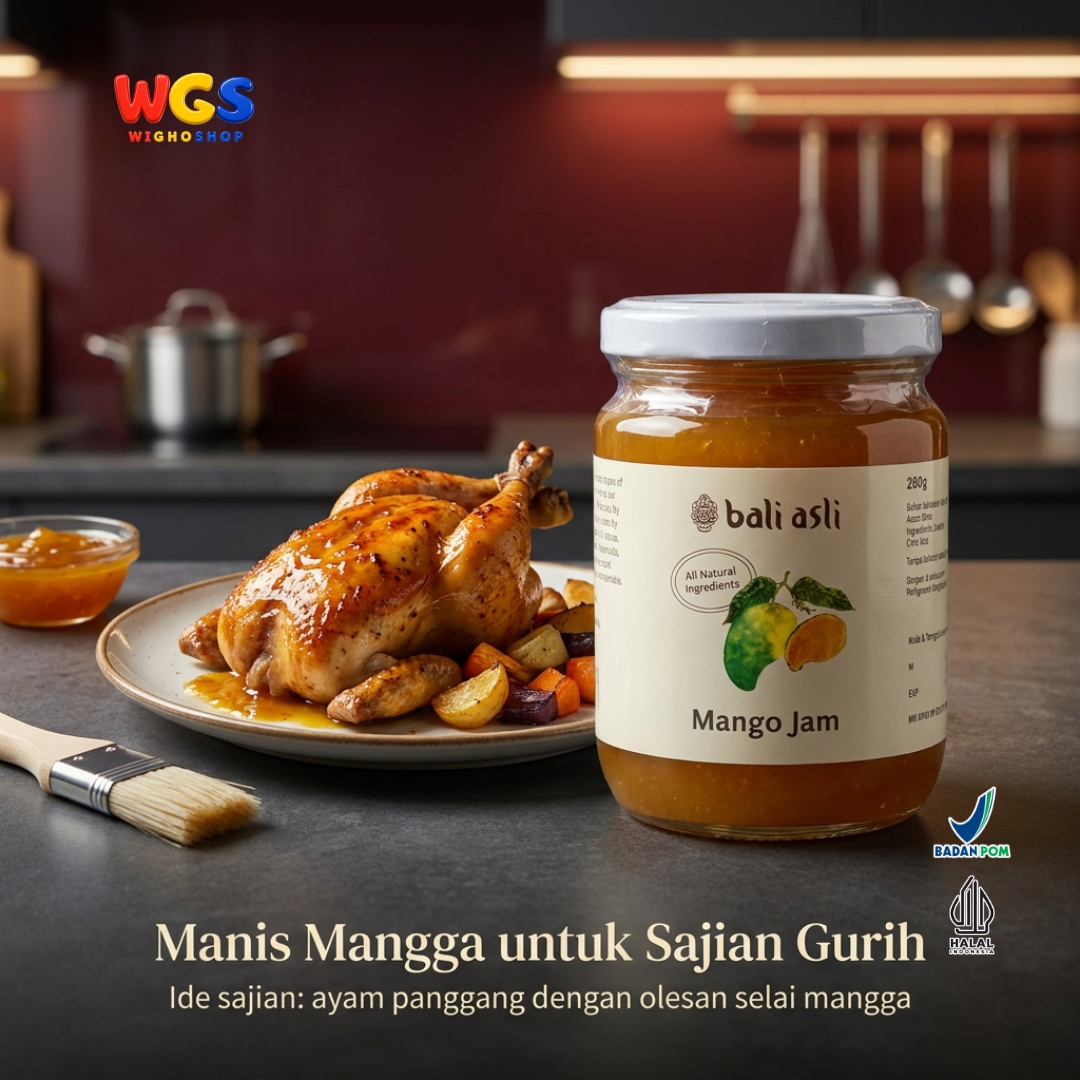 Bali Asli Mango Jam 280g - Selai Mangga Alami Tanpa Pengawet untuk Roti & Topping