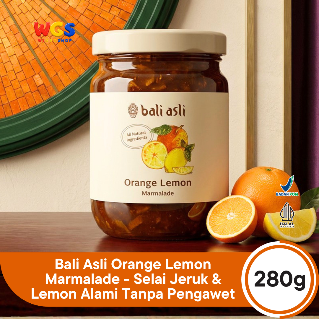 Bali Asli Orange Lemon Marmalade 280g - Selai Jeruk & Lemon Alami Tanpa Pengawet