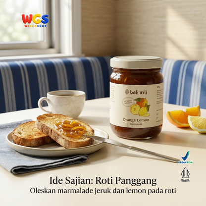 Bali Asli Orange Lemon Marmalade 280g - Selai Jeruk & Lemon Alami Tanpa Pengawet