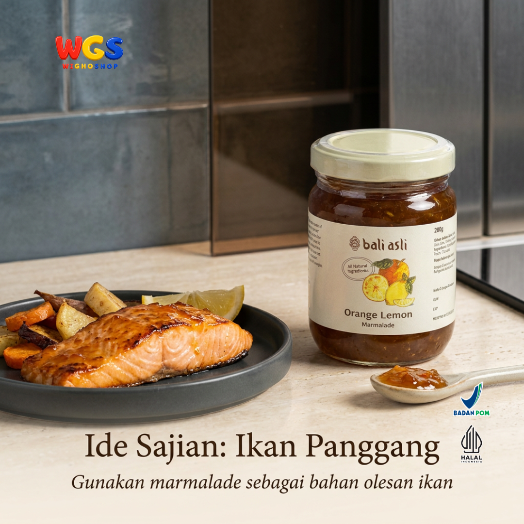 Bali Asli Orange Lemon Marmalade 280g - Selai Jeruk & Lemon Alami Tanpa Pengawet