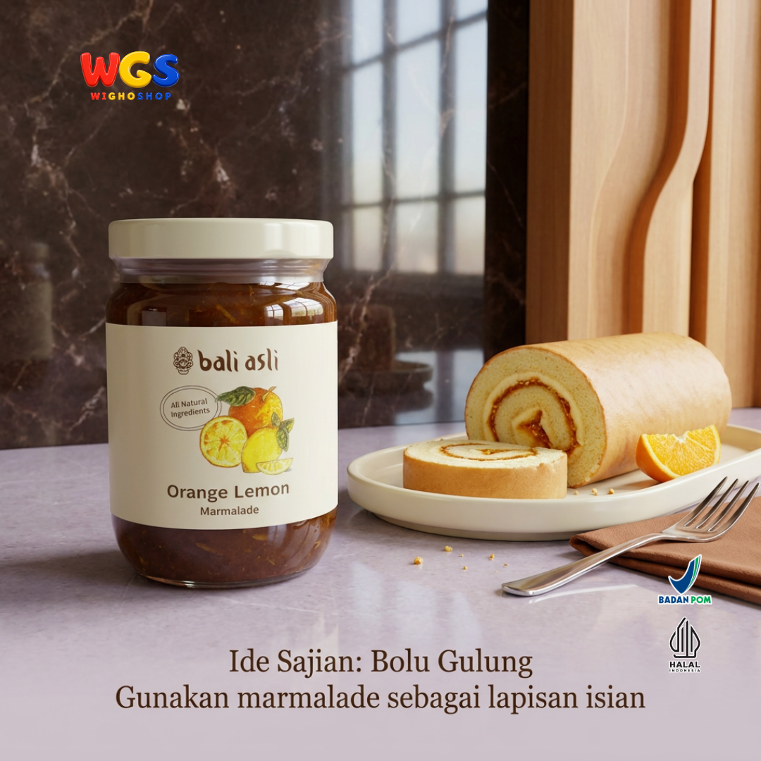 Bali Asli Orange Lemon Marmalade 280g - Selai Jeruk & Lemon Alami Tanpa Pengawet