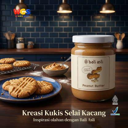 Bali Asli Peanut Butter 240g - Selai Kacang Bahan Alami Tanpa Gula Tambahan dan Pengawet
