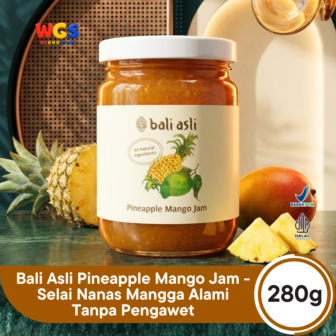 Bali Asli Pineapple Mango Jam 280g - Selai Nanas Mangga Alami Tanpa Pengawet