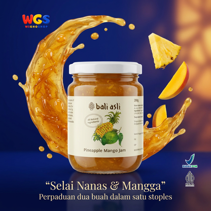 Bali Asli Pineapple Mango Jam 280g - Selai Nanas Mangga Alami Tanpa Pengawet
