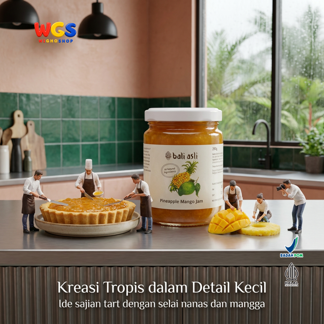 Bali Asli Pineapple Mango Jam 280g - Selai Nanas Mangga Alami Tanpa Pengawet