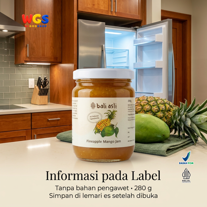 Bali Asli Pineapple Mango Jam 280g - Selai Nanas Mangga Alami Tanpa Pengawet