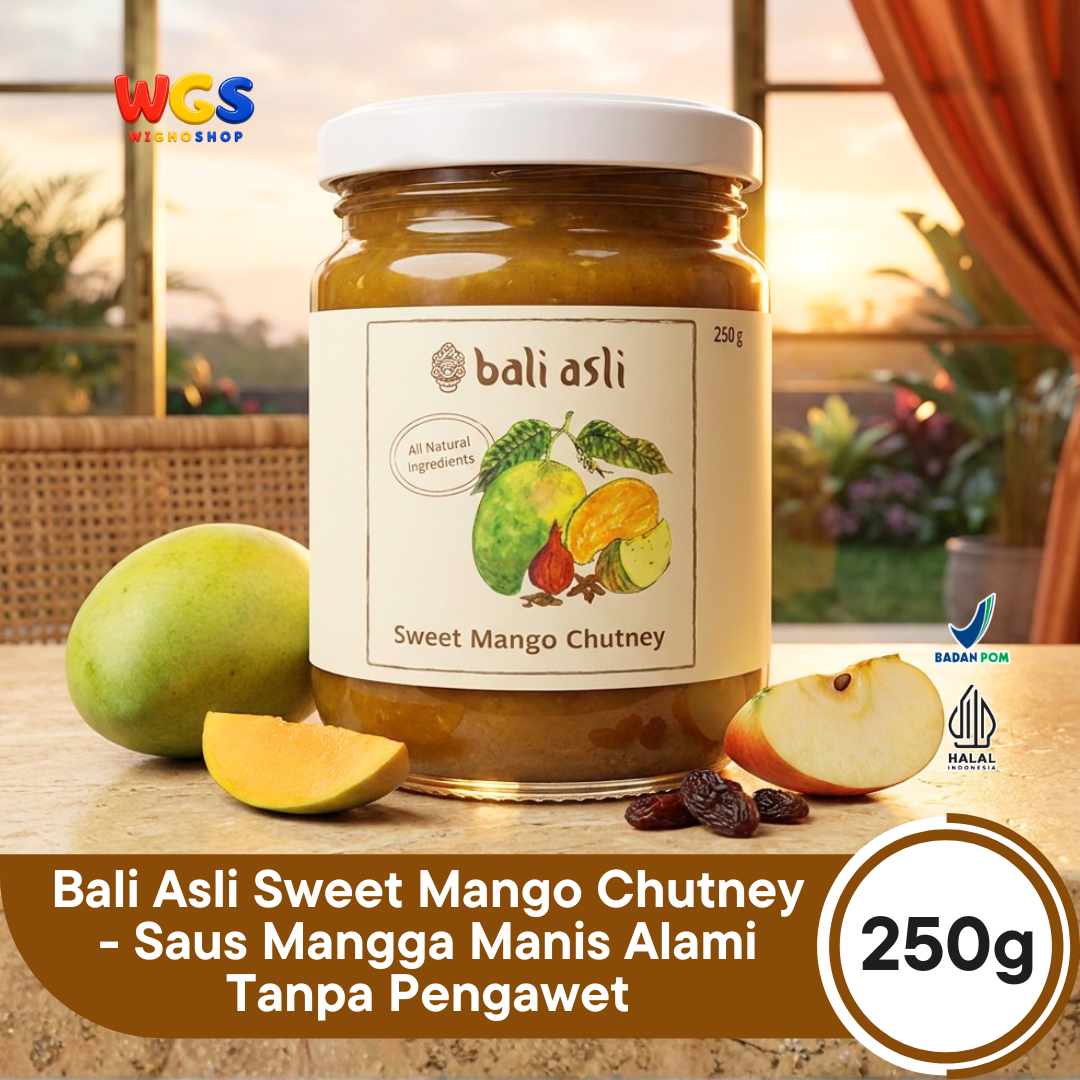 Bali Asli Sweet Mango Chutney 250g - Saus Mangga Manis Alami Tanpa Pengawet