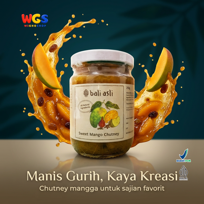 Bali Asli Sweet Mango Chutney 250g - Saus Mangga Manis Alami Tanpa Pengawet