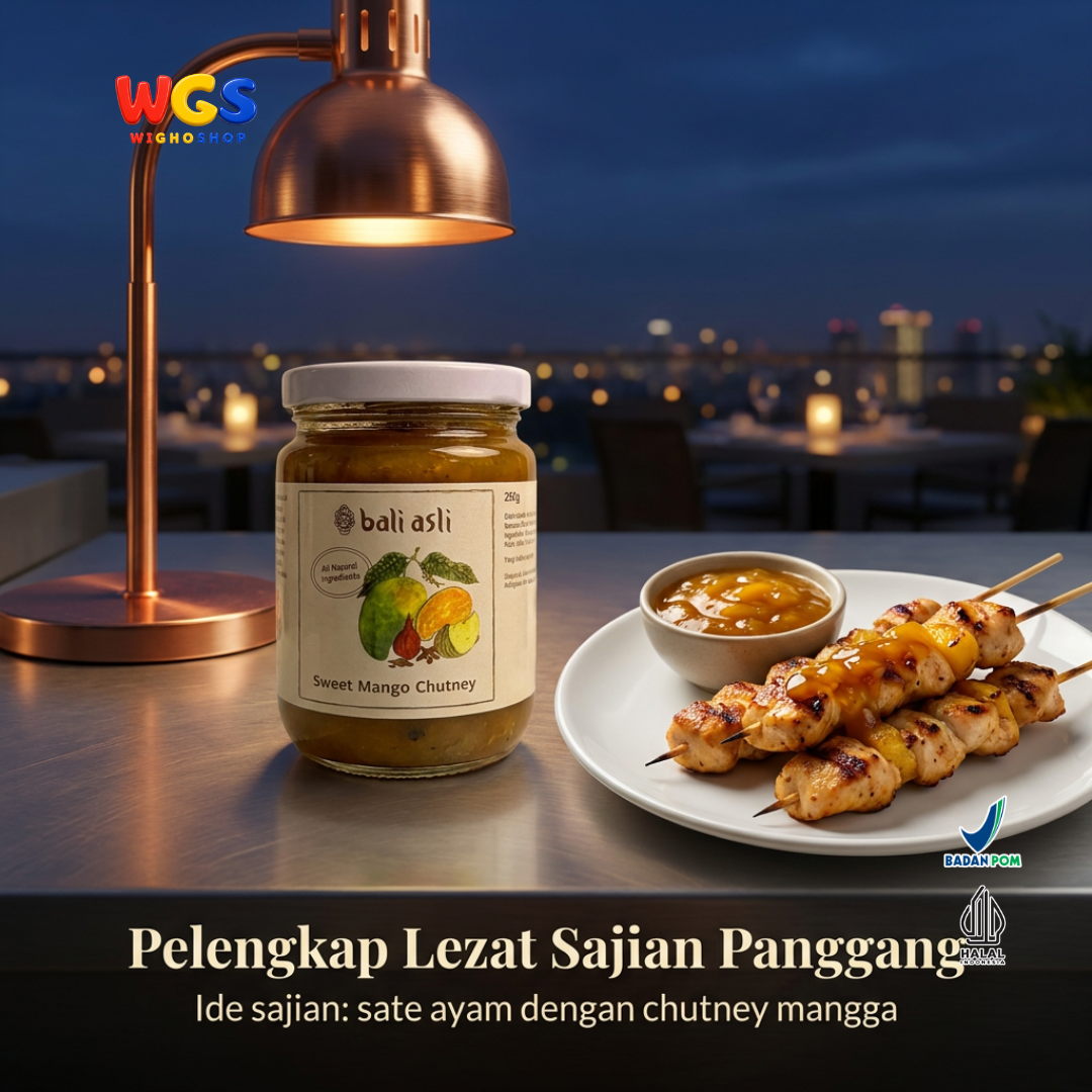 Bali Asli Sweet Mango Chutney 250g - Saus Mangga Manis Alami Tanpa Pengawet