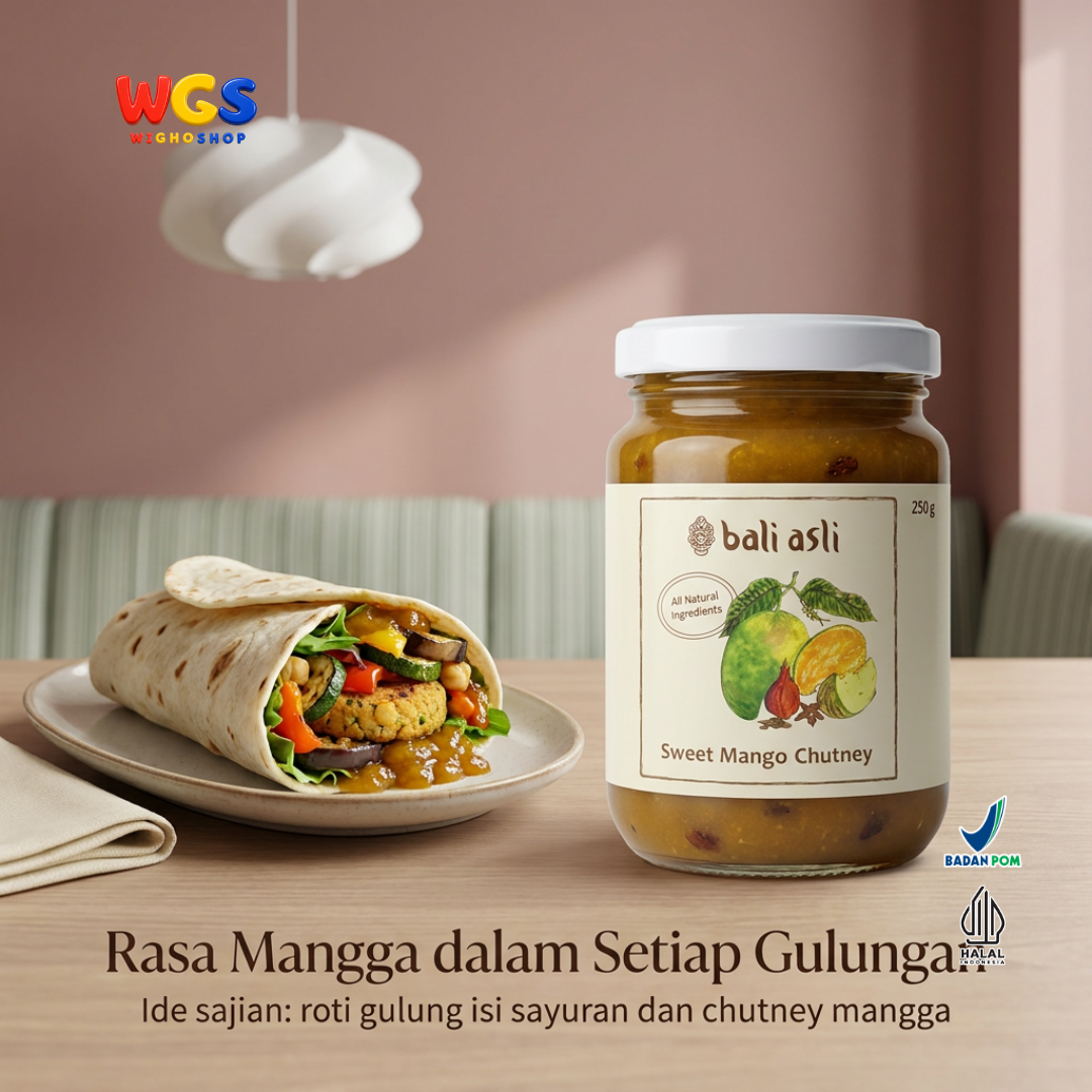 Bali Asli Sweet Mango Chutney 250g - Saus Mangga Manis Alami Tanpa Pengawet