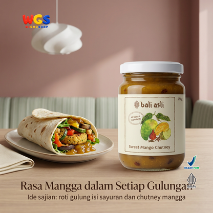 Bali Asli Sweet Mango Chutney 250g - Saus Mangga Manis Alami Tanpa Pengawet