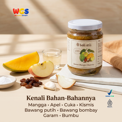 Bali Asli Sweet Mango Chutney 250g - Saus Mangga Manis Alami Tanpa Pengawet