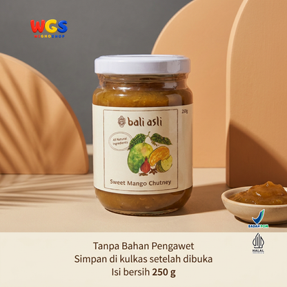 Bali Asli Sweet Mango Chutney 250g - Saus Mangga Manis Alami Tanpa Pengawet