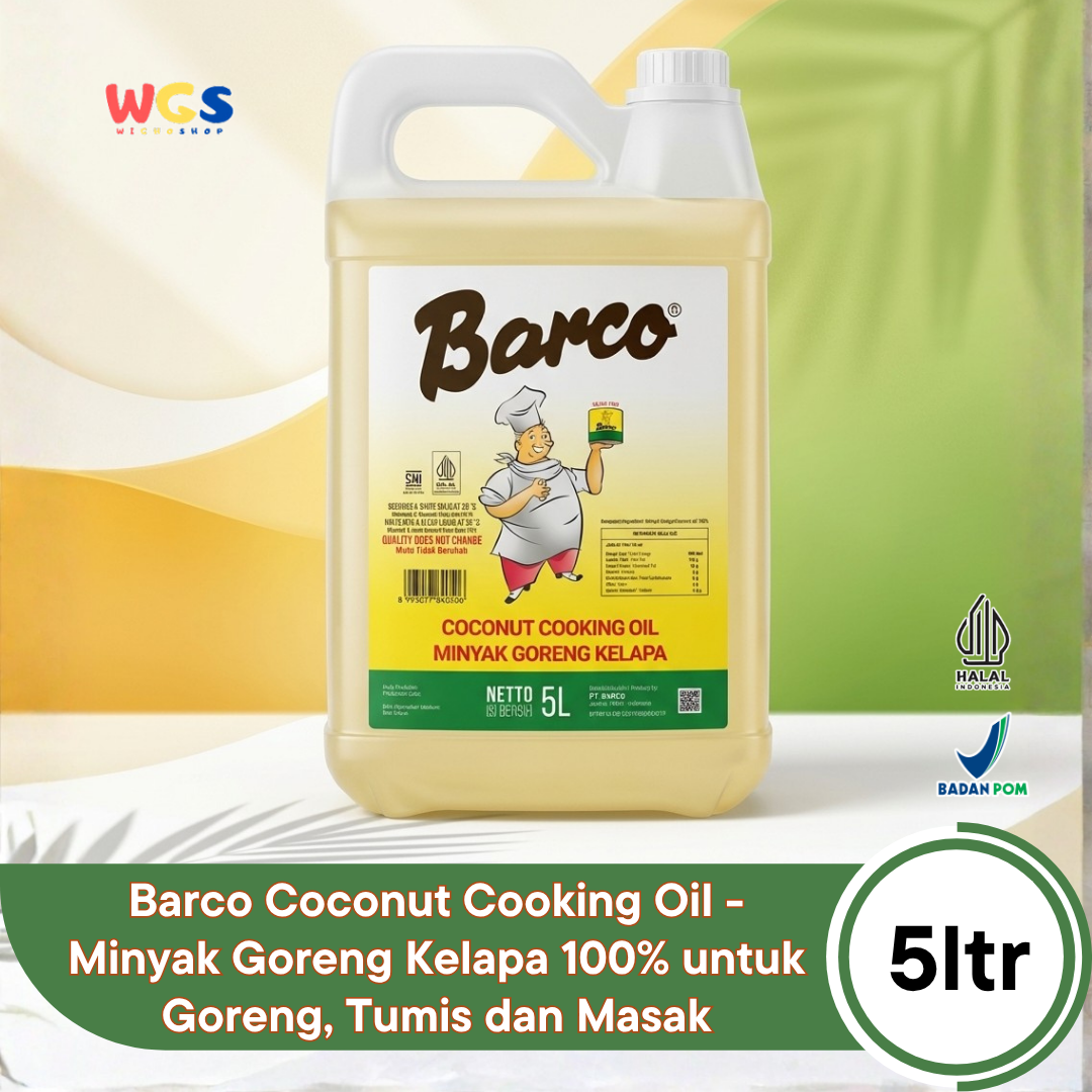 Barco Coconut Cooking Oil 5L Coconut Cooking Oil – A Healthy, Multipurpose Oil for Cooking