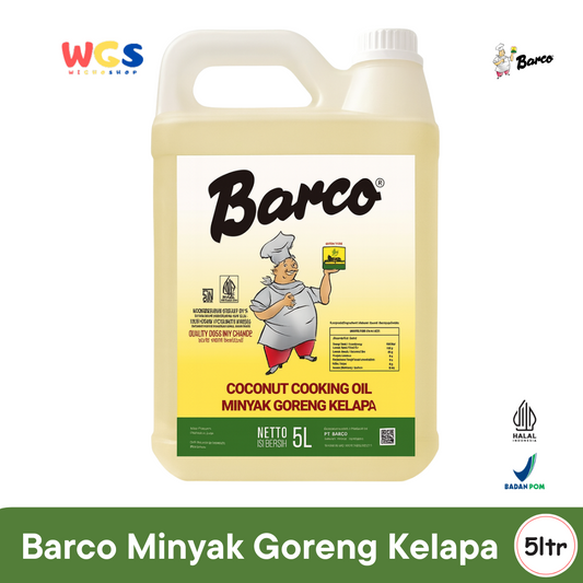 Barco Minyak Goreng Kelapa 5L Coconut Cooking Oil – Minyak Sehat Serbaguna untuk Memasak