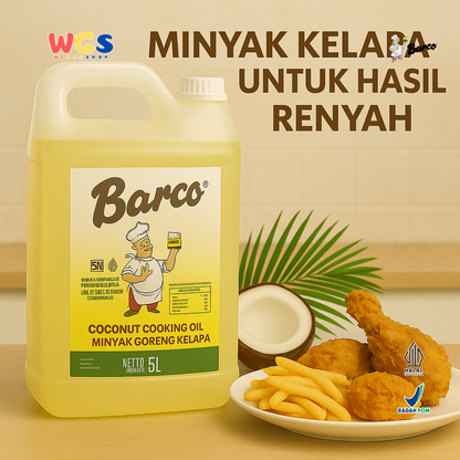 Barco Coconut Cooking Oil 5L Coconut Cooking Oil – A Healthy, Multipurpose Oil for Cooking