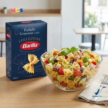 Barilla Collezione Farfalle Generose No. 265 500g - Pasta Kupu Kupu Italia Al Dente 12 Menit
