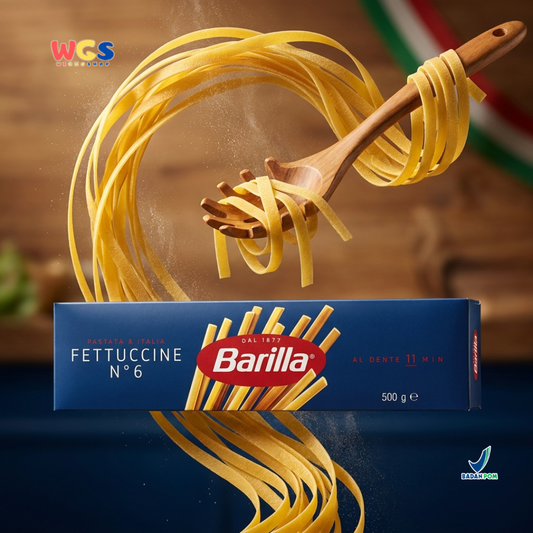 Barilla Fettuccine No.6 500g - Pasta Italia Mie Pipih Al Dente Carbonara Alfredo Bolognese