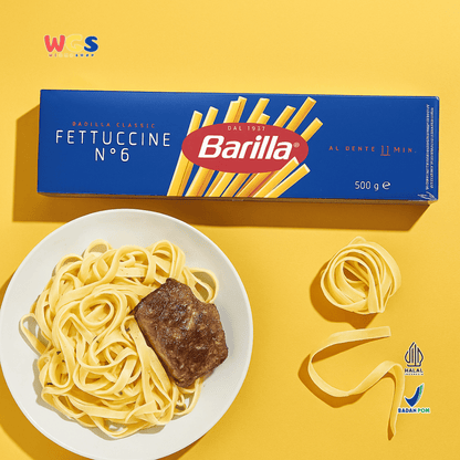 Barilla Fettuccine No.6 Pasta 500g – Pasta Italia Premium untuk Saus Krim & Hidangan Istimewa