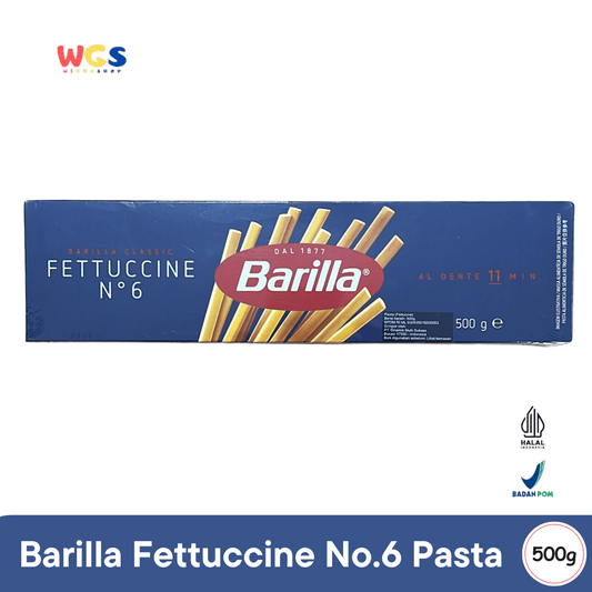 Barilla Fettuccine No.6 Pasta 500g – Pasta Italia Premium untuk Saus Krim & Hidangan Istimewa