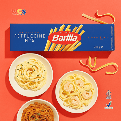 Barilla Fettuccine No.6 Pasta 500g – Pasta Italia Premium untuk Saus Krim & Hidangan Istimewa