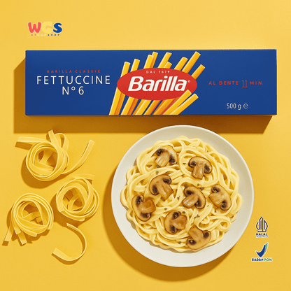 Barilla Fettuccine No.6 Pasta 500g – Pasta Italia Premium untuk Saus Krim & Hidangan Istimewa