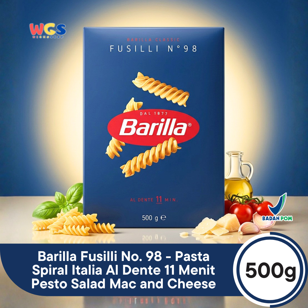 Barilla Fusilli No. 98 500g - Pasta Spiral Italia Al Dente 11 Menit Pesto Salad Mac and Cheese