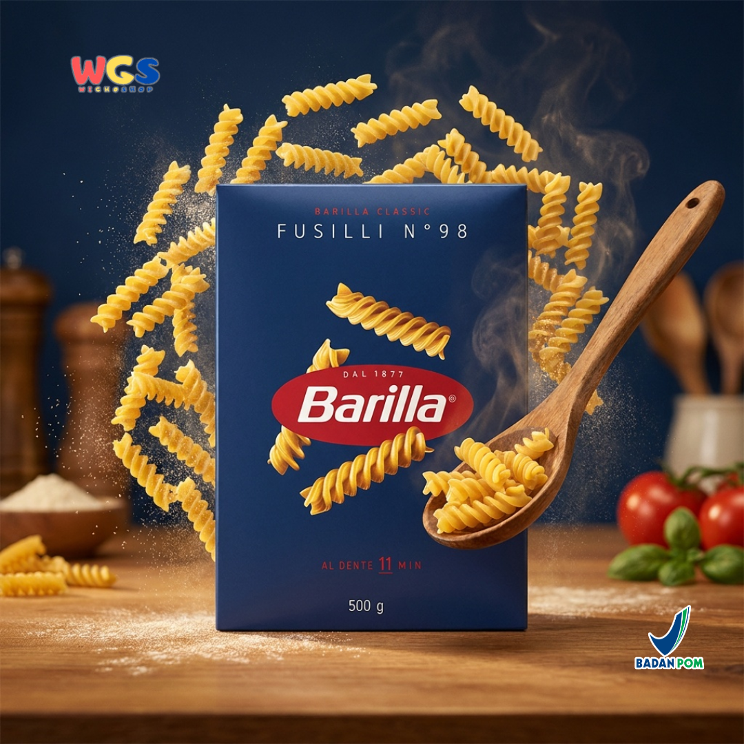 Barilla Fusilli No. 98 500g - Pasta Spiral Italia Al Dente 11 Menit Pesto Salad Mac and Cheese